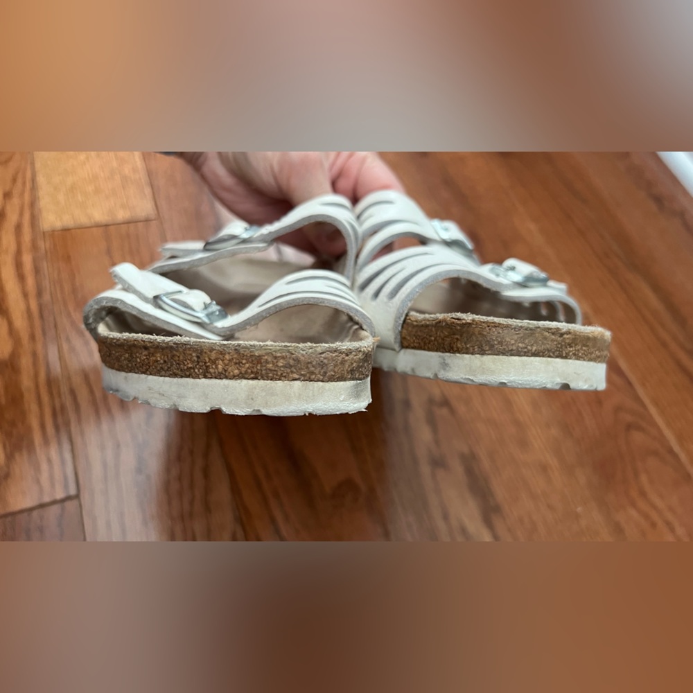Birkenstock Granada White Double Straps Slide Sandals Sz EU 39 M 6 W 8 - Picture 5 of 8